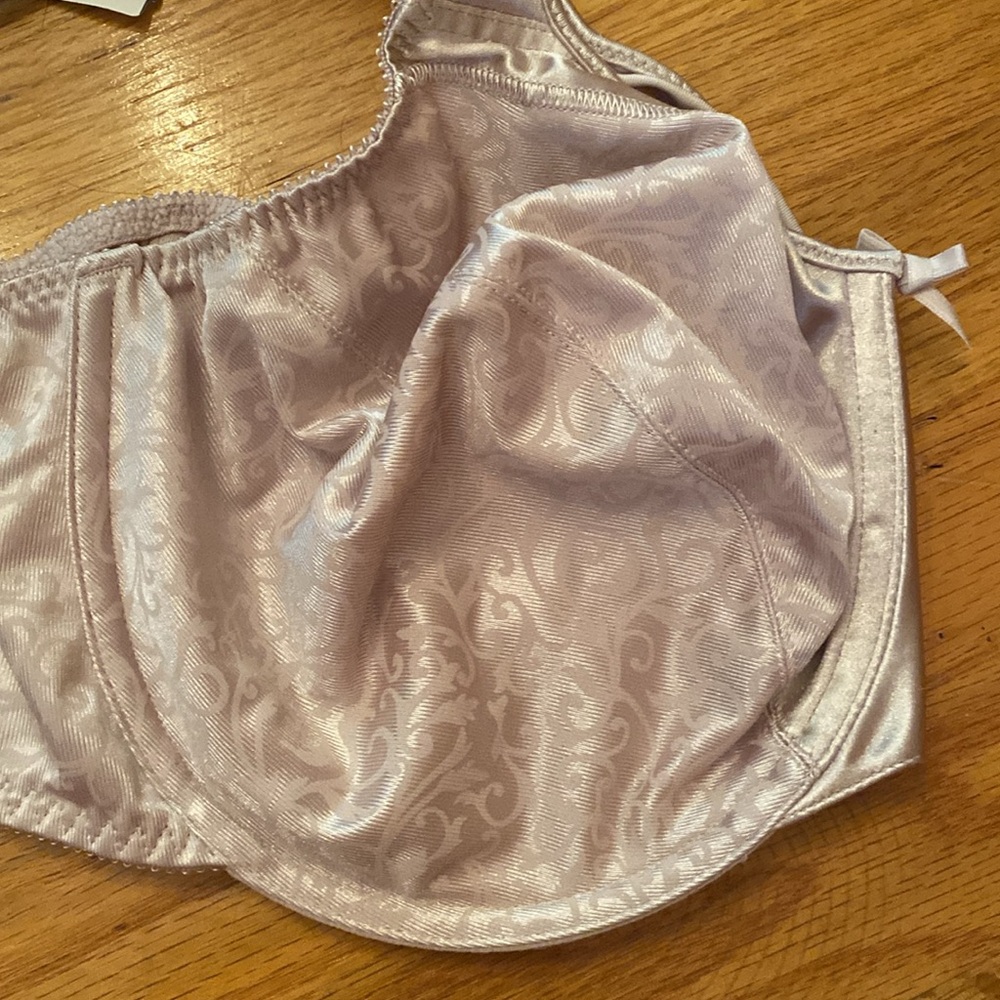 38DDD MINIMIZER Bali Underwire Satin Tracings 3562 Nude 4 Hook Wide Strap 3D 38F - Picture 9 of 12